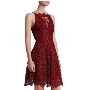 Dress the Population Maroon Lace Dress